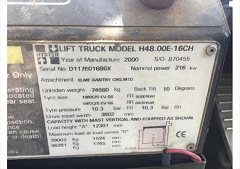 Used equipment: Hyster H48.0016CH